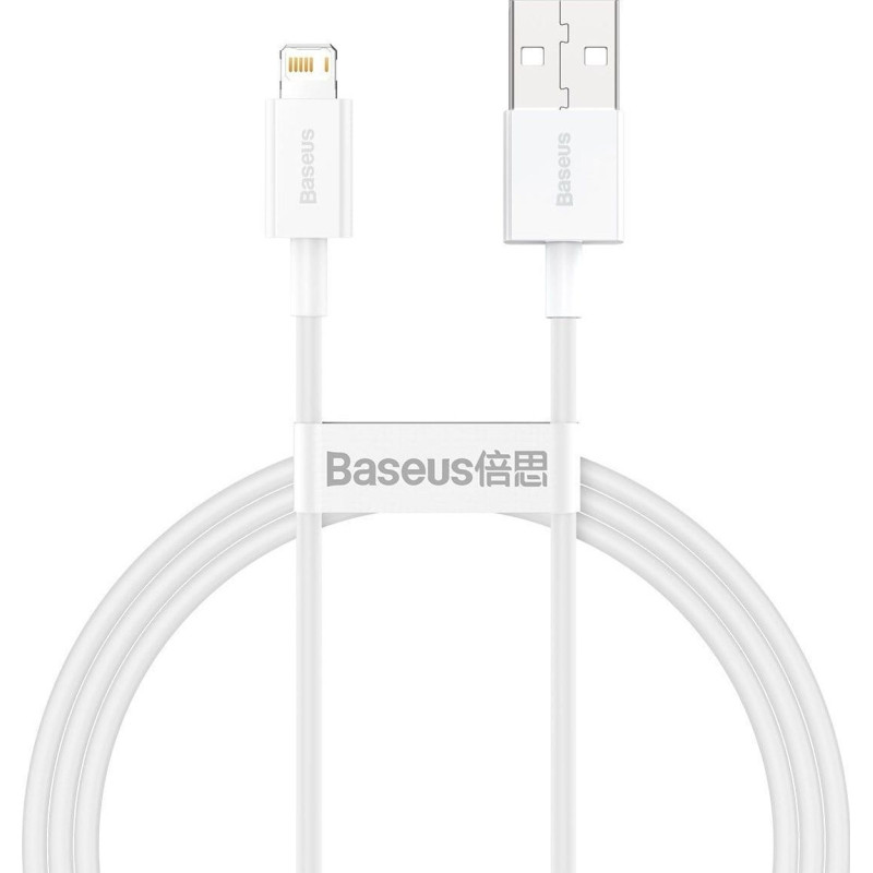 Baseus kabelis USB uz Lightning 2.4A 1m balts USB kabelis CALYS-A02