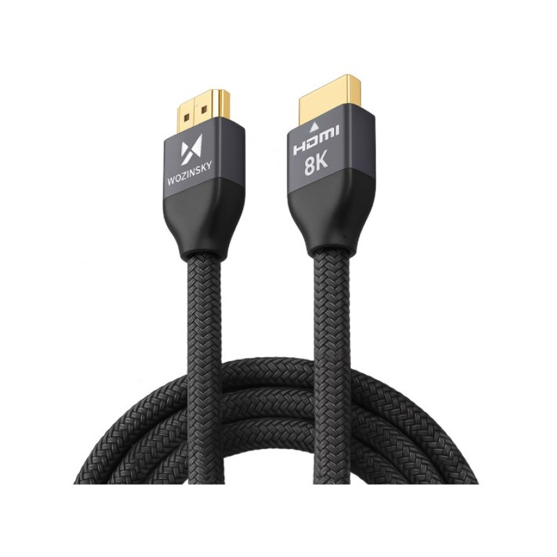 HDMI 2.1 kabelis 8K 60 Hz 48 Gbps / 4K 120 Hz / 2K 144 Hz 3 m sudrabkrāsas (WHDMI-30)