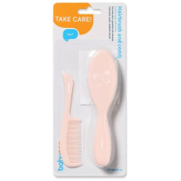 Babyono Suka dabīga NATURAL SUPER SOFT+ķemme BabyOno 568/04 pink
