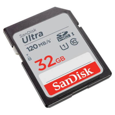 Sandisk Ultra 32GB SDHC Memory Card 120MB/s