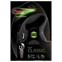 Flexi New Classic L 5m black (lente) - pavada suņiem