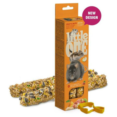 Mealberry Little One Sticks for hamsters, rats, mice and gerbils with fruit and nuts 2х60 g in box