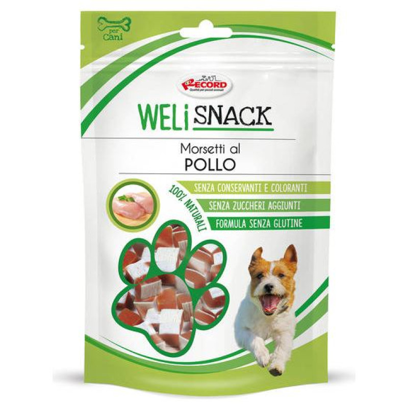 Record WELISNACK cāļu kumosiņi  75 g - papildbarība suņiem