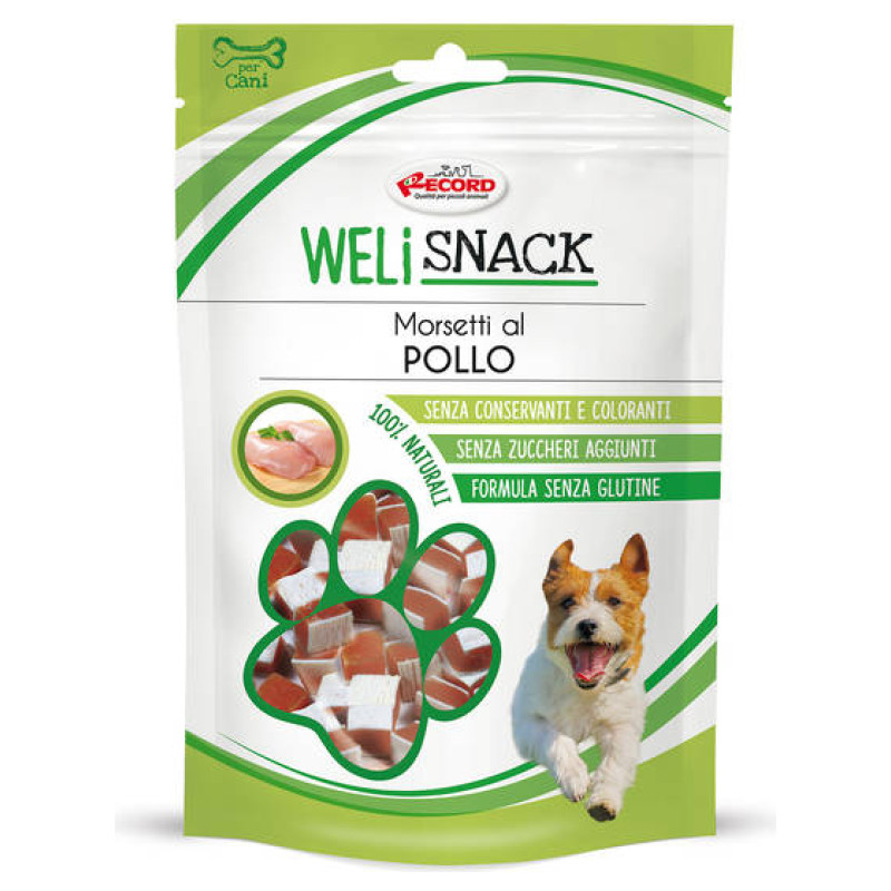 Record WELISNACK cāļu kumosiņi  75 g - papildbarība suņiem