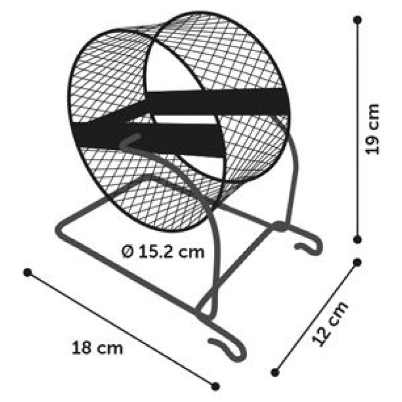 Flamingo ritenis grauzējiem metāla  d.15,5 cm