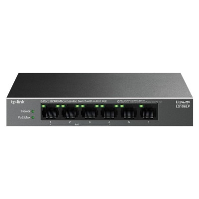 Tp-Link Switch|TP-LINK|LS106LP|Desktop/pedestal|6x10Base-T / 100Base-TX|PoE ports 4|LS106LP