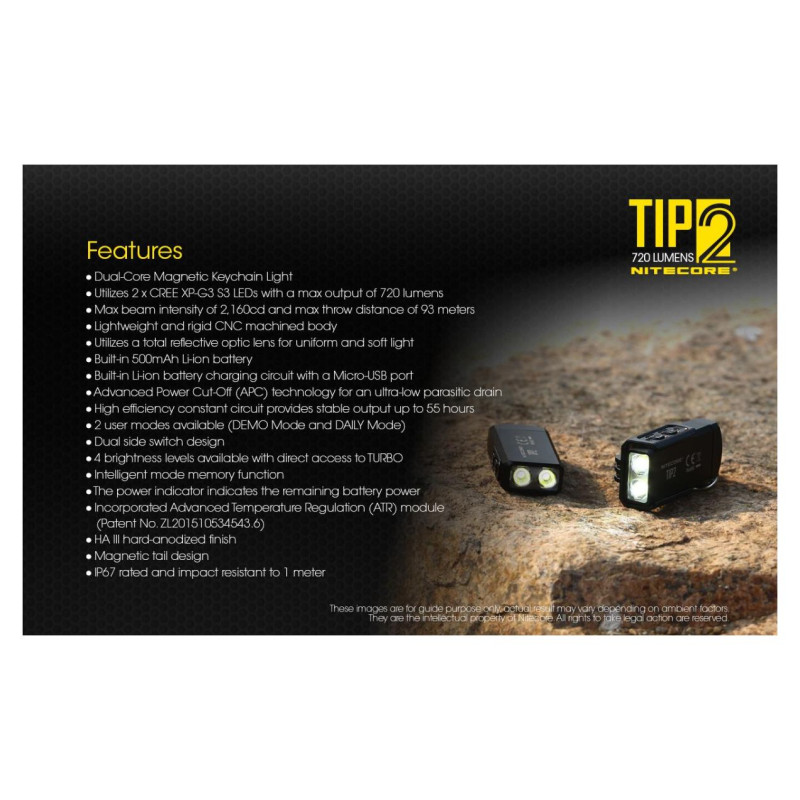 Nitecore FLASHLIGHT T SERIES 720 LUMENS/TIP2 NITECORE