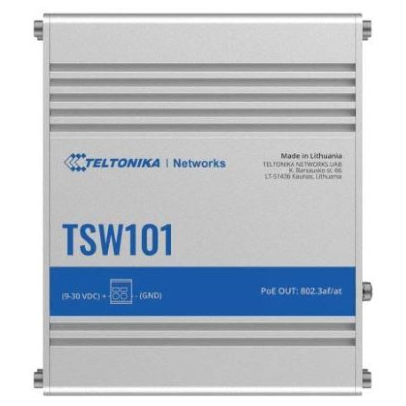 Teltonika Switch|TELTONIKA|TSW101|5xRJ45|PoE ports 4|60 Watts|TSW101