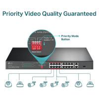 Tp-Link Switch|TP-LINK|Desktop/pedestal|16x10Base-T / 100Base-TX|PoE+ ports 16|TL-SL1218P