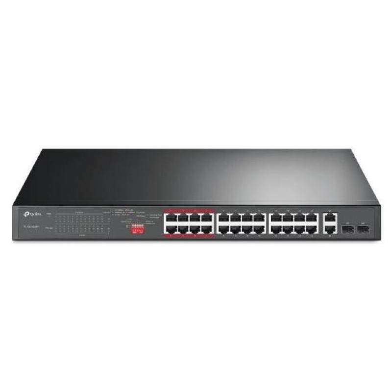 Tp-Link Switch|TP-LINK|TL-SL1226P|Desktop/pedestal|24x10Base-T / 100Base-TX|2x10Base-T / 100Base-TX / 1000Base-T|PoE+ ports 24|TL-SL1226P