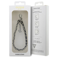 Guess GUSTSASSK Phone Strap black/black Chain Metal Logo Charm