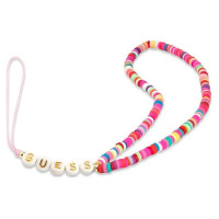 Guess pendant GUSTGMPP Phone Strap multicolor pink/multicolor pink Heishi Beads