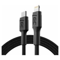 Green Cell GC Power Stream USB Type-C Male - Lightning Male 1m MFi Black