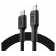 Green Cell GC Power Stream USB Type-C Male - Lightning Male 1m MFi Black