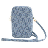 Guess Zip GCube Bottom Stripe phone bag - blue