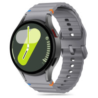 Tech-Protect Silicone Sport Strap for Samsung Galaxy Watch 4 / 5 / 5 Pro / 6 / 7 / FE - Gray