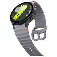 Tech-Protect Silicone Sport Strap for Samsung Galaxy Watch 4 / 5 / 5 Pro / 6 / 7 / FE - Gray