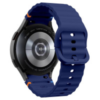 Tech-Protect Silicone Sport Strap for Samsung Galaxy Watch 4 / 5 / 5 Pro / 6 / 7 / FE - Blue