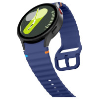 Tech-Protect Silicone Sport Strap for Samsung Galaxy Watch 4 / 5 / 5 Pro / 6 / 7 / FE - Blue