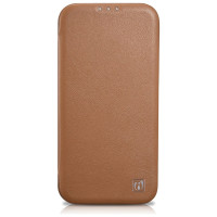 Icarer CE Premium Leather Folio Case iPhone 14 Pro Magnetic Flip Leather Folio Case MagSafe brown (WMI14220714-BN)