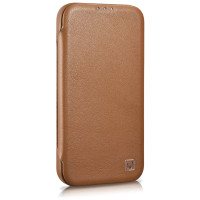 Icarer CE Premium Leather Folio Case iPhone 14 Pro Magnetic Flip Leather Folio Case MagSafe brown (WMI14220714-BN)