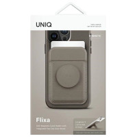 Uniq Flixa Magnetic Card Wallet with Stand Gray/Flint Gray MagSafe