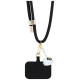 Hello Kitty Patch & Kitty Head Charm Universal Phone Lanyard - Black