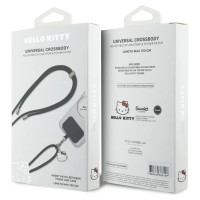 Hello Kitty Patch & Kitty Head Charm Universal Phone Lanyard - Black