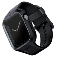 Uniq Monos 2 in 1 Strap + Case for Apple Watch 45/44mm - Black