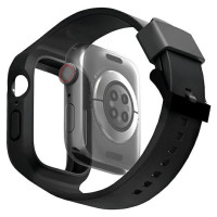 Uniq Monos 2 in 1 Strap + Case for Apple Watch 45/44mm - Black