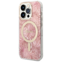 Guess MagSafe case + charger set for iPhone 14 Pro 6.1" - pink