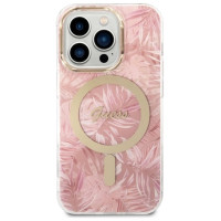 Guess MagSafe case + charger set for iPhone 14 Pro 6.1" - pink