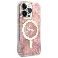 Guess MagSafe case + charger set for iPhone 14 Pro 6.1" - pink