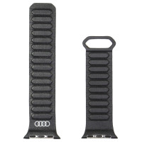 Audi Logo Genuine Leather Magnetic Ring Strap for Apple Watch 40 / 41 / 42 mm - Black