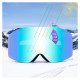 Qunature White Frameless Ski Goggles - White