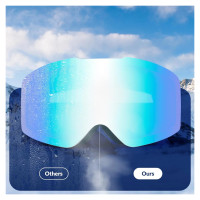 Qunature White Frameless Ski Goggles - White