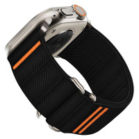 Tech-Protect Nylon Slip Strap for Apple Watch 44 / 45 / 46 / 49 mm - Black