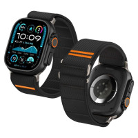 Tech-Protect Nylon Slip Strap for Apple Watch 44 / 45 / 46 / 49 mm - Black