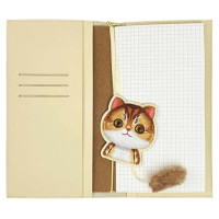 Nimmy Big Eyed Pet 2.0 Cat 2-in-1 Notebook + Pen Set - Beige