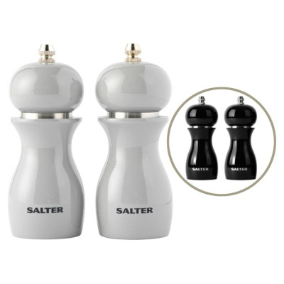 Salter 7613 GYXR Gloss Salt and Pepper Mills Grey