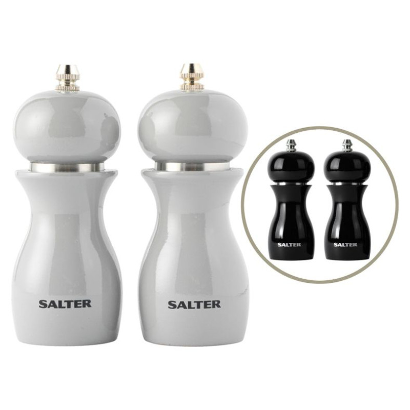 Salter 7613 GYXR Gloss Salt and Pepper Mills Grey