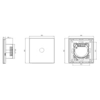 Spring Two Gang, One Way Touch Switch, Glass White