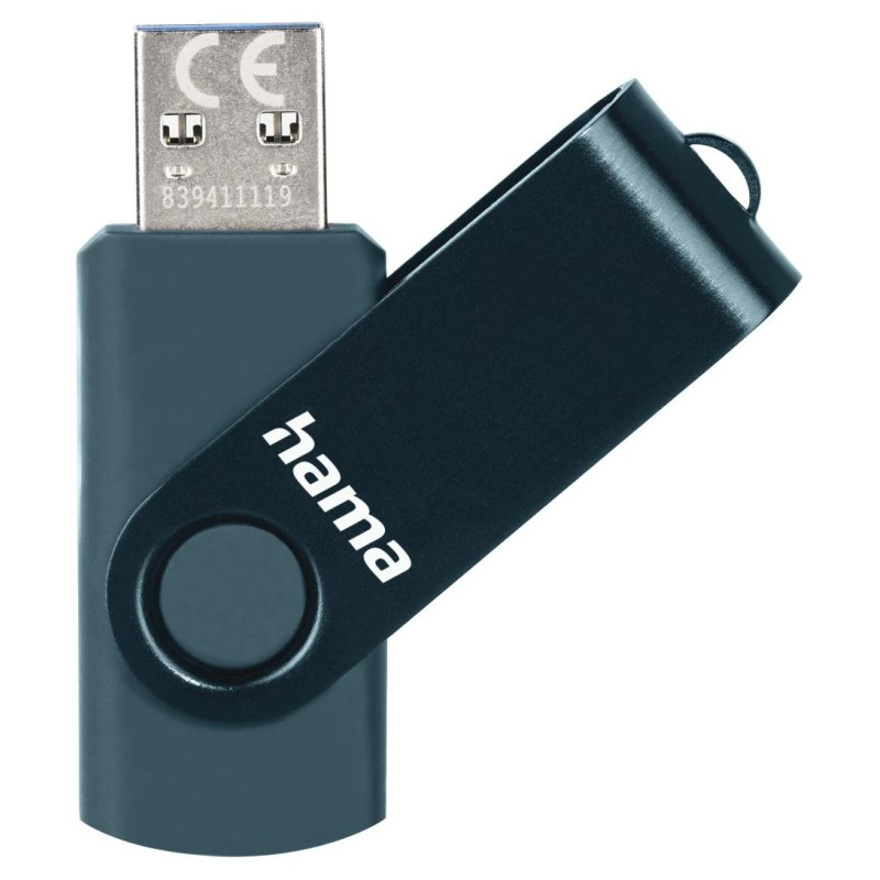 Hama 00182465 Rotate 128GB USB 3.0 petrol blue