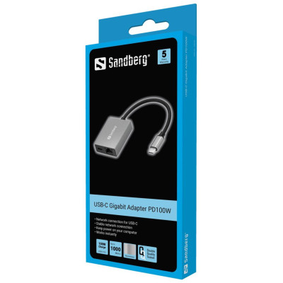Sandberg 136-60 USB-C Gigabit Adapter PD100W