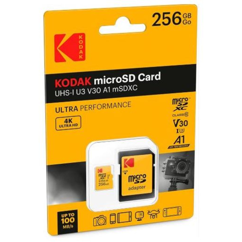Kodak mSD 256GB UHS-I U3 Ultra EKMSDM256GXC10HPRK