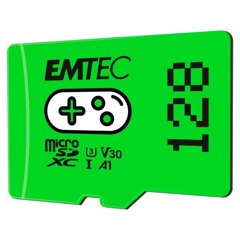 Emtec mSD 128GB UHSI U3 V30 A1 Gaming Green