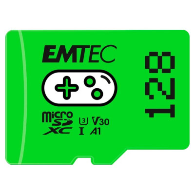 Emtec mSD 128GB UHSI U3 V30 A1 Gaming Green