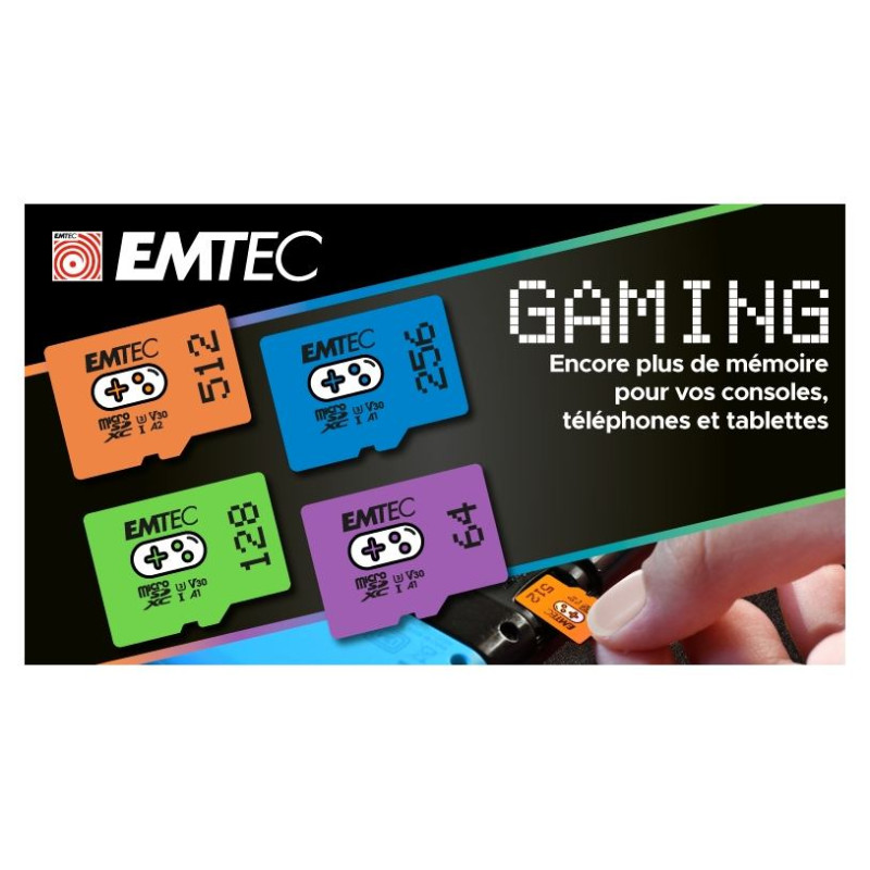 Emtec mSD 128GB UHSI U3 V30 A1 Gaming Green