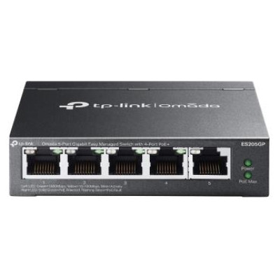 Tp-Link Switch|TP-LINK|Desktop/pedestal|5x10Base-T / 100Base-TX / 1000Base-T|PoE ports 4|ES205GP
