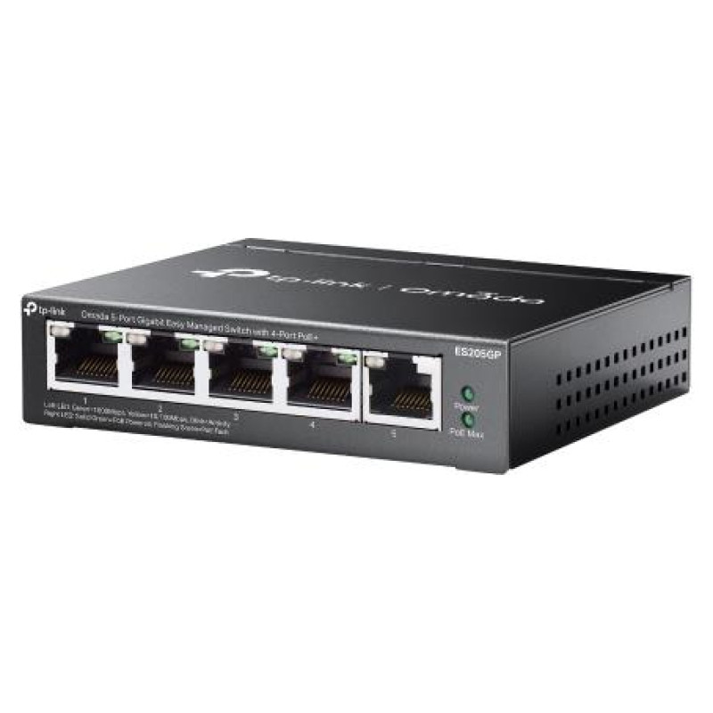 Tp-Link Switch|TP-LINK|Desktop/pedestal|5x10Base-T / 100Base-TX / 1000Base-T|PoE ports 4|ES205GP